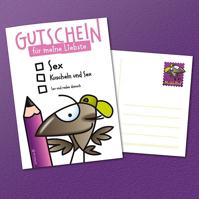 MuddyBird - Sex Gutschein Karte