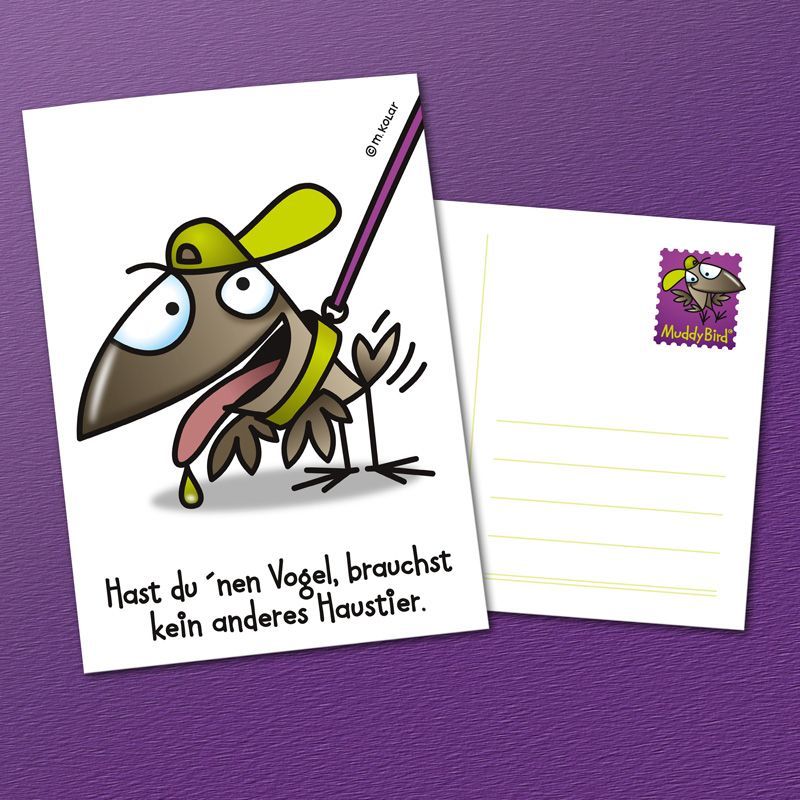 MuddyBird - Haustier unerwünscht Karte