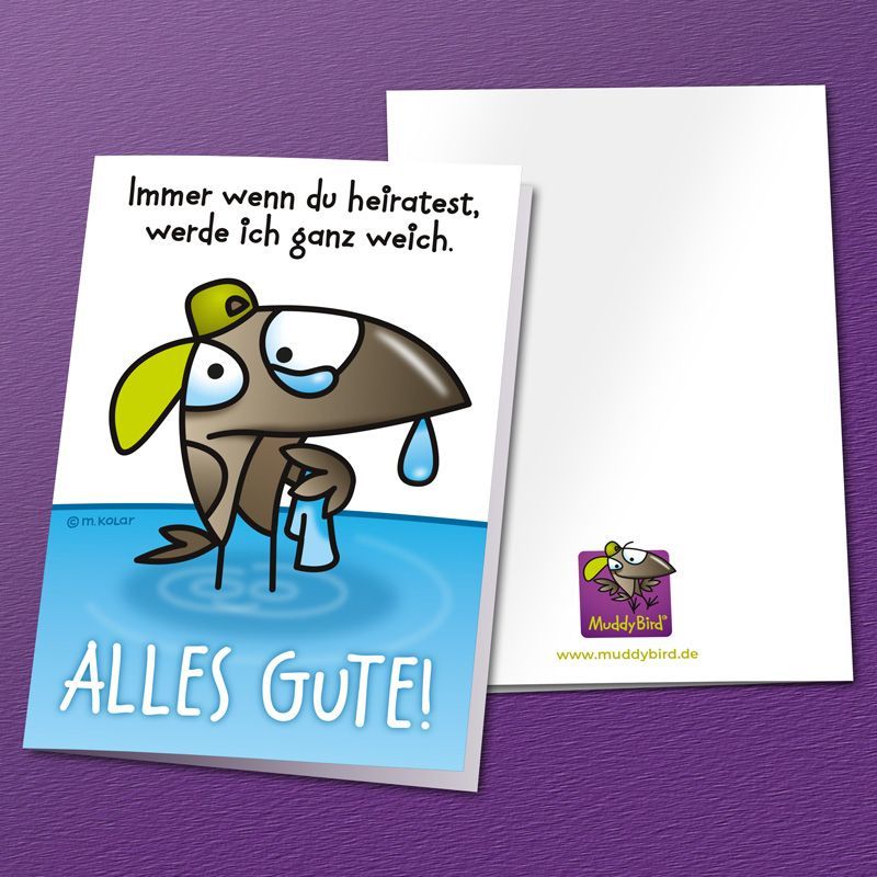 MuddyBird - Alles Gute zur Hochzeit Karte