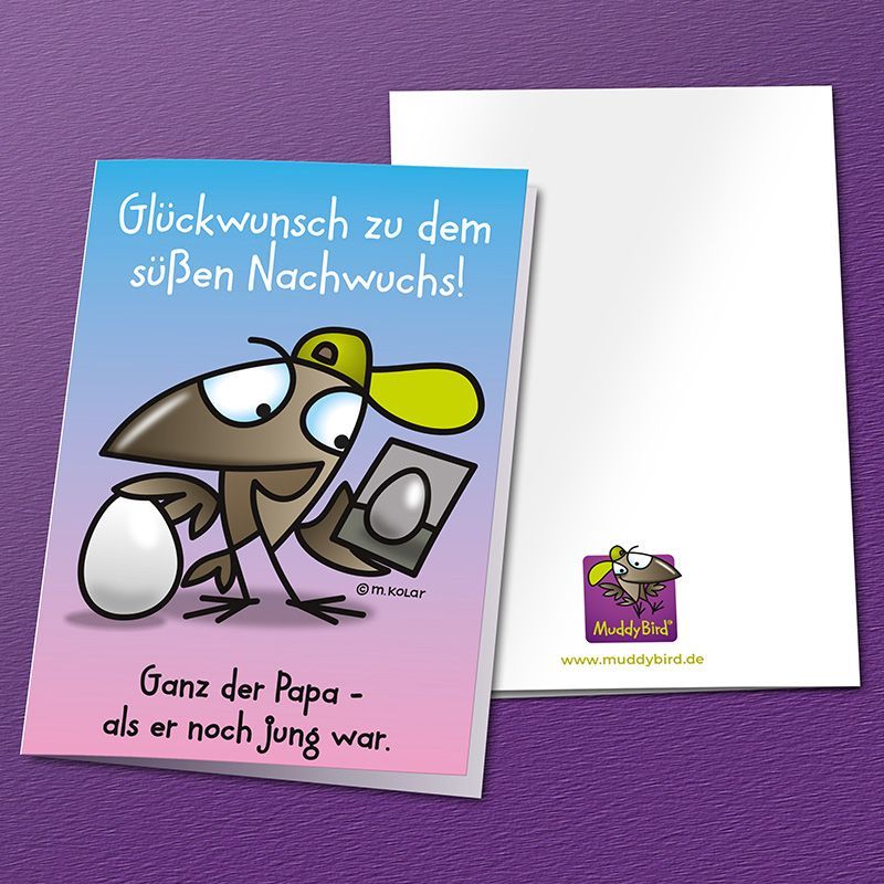 MuddyBird - Alles Gute zum Nachwuchs Karte