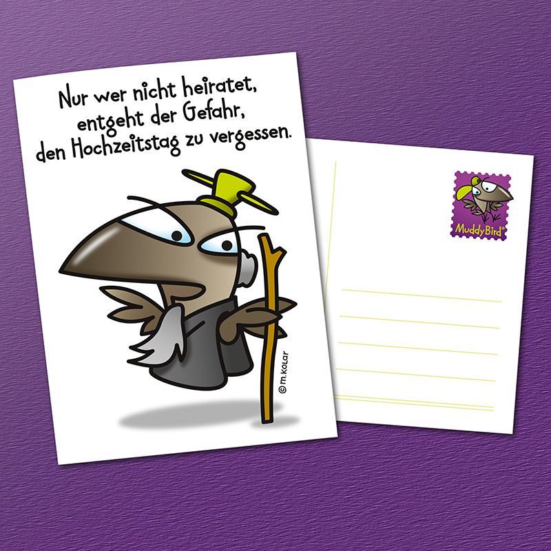 MuddyBird - Warnung vorm Heiraten Karte