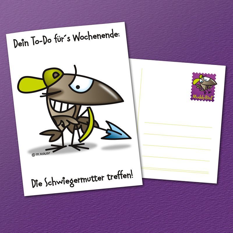 MuddyBird - Schwiegermutter treffen Karte