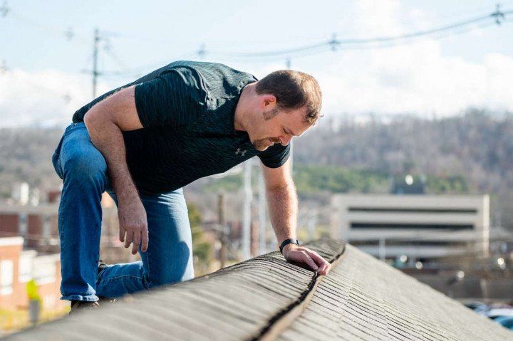 Man roof inspections