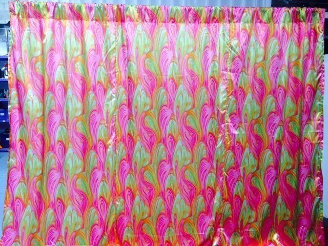 View of a printed wall drape