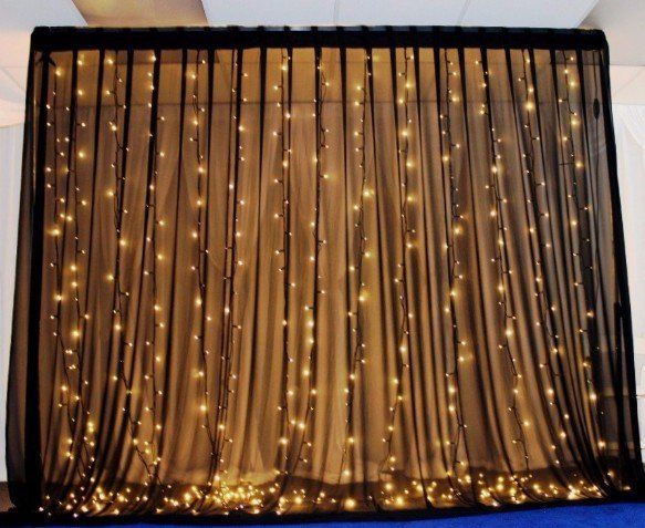 Golden color wall drape