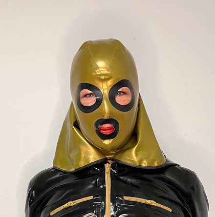 Black & Gold Inflatable Double-Layer Hood