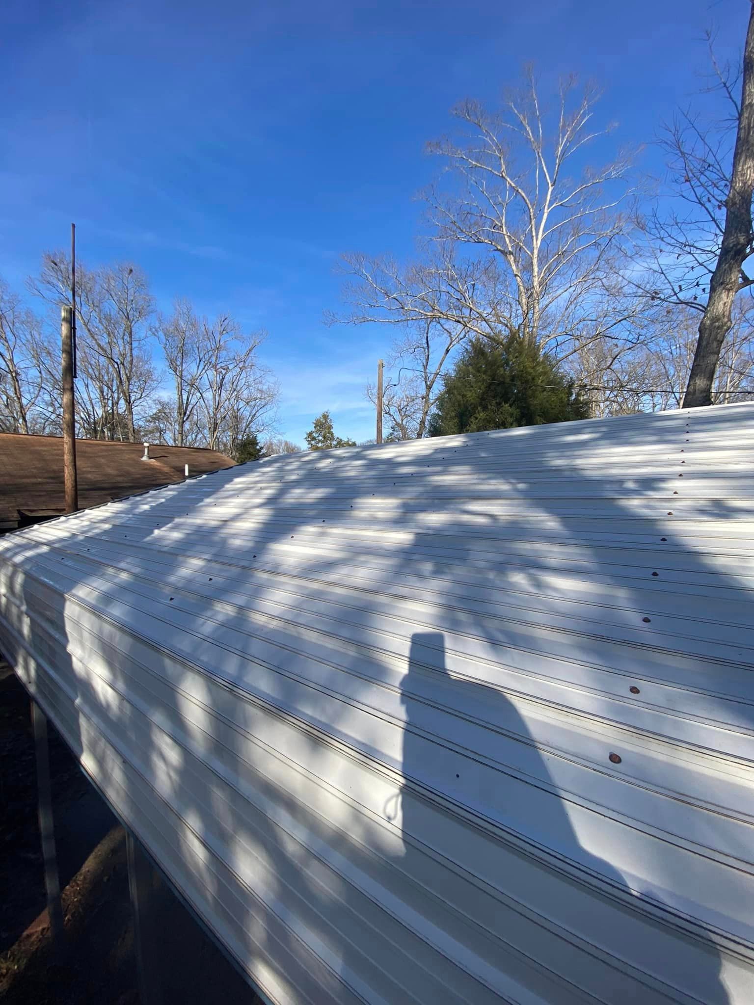 A White Roof With Trees In The Background - Lexington, SC - Big Wave Softwash