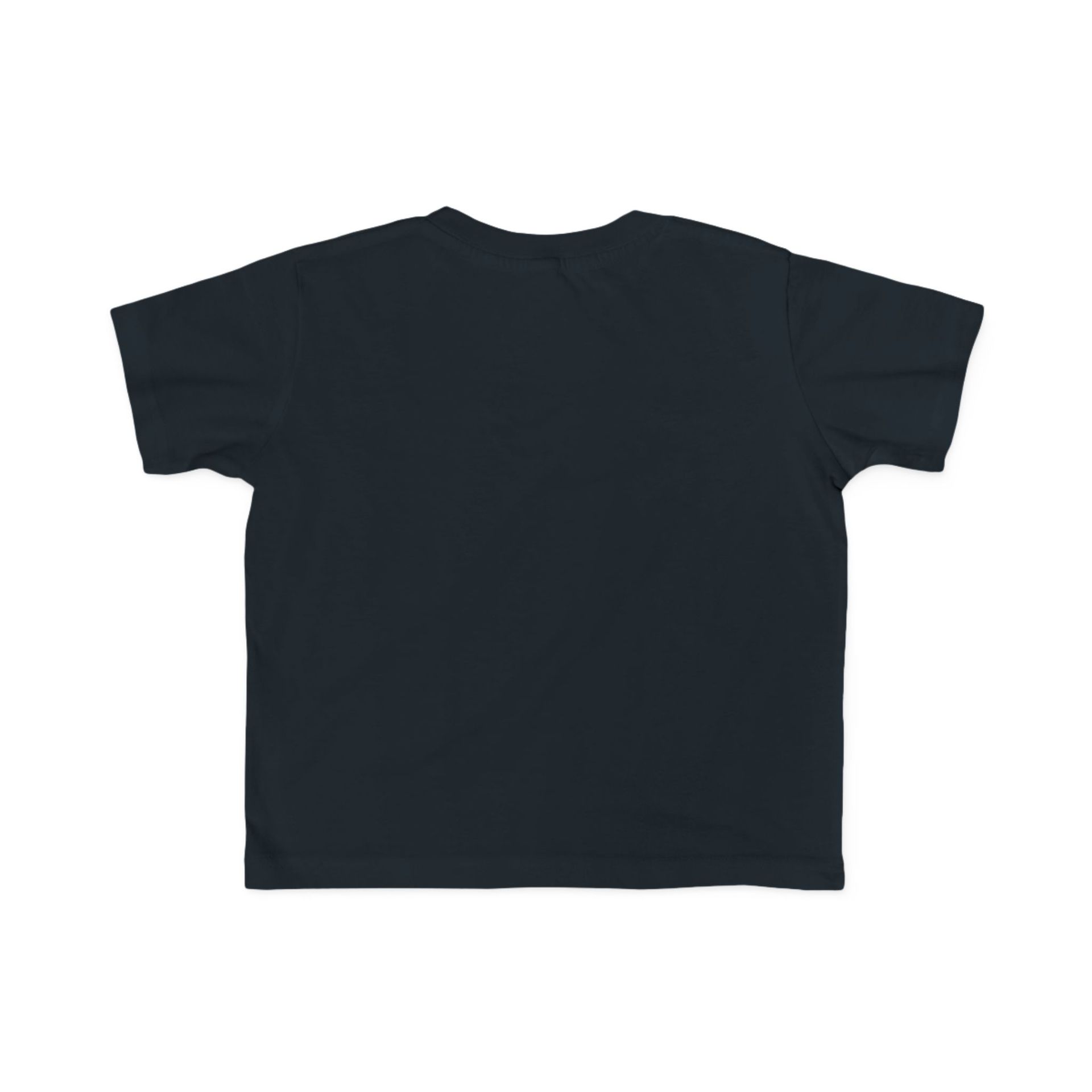 Black t-shirt with a silver cross design. The word 