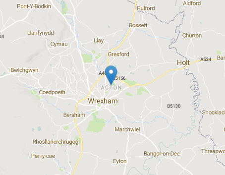 Wrexham Locksmith Location Map