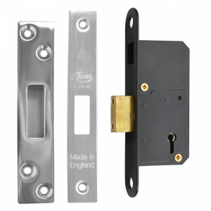 A stainless steel 5 lever door lock Oswestry Locksmiths