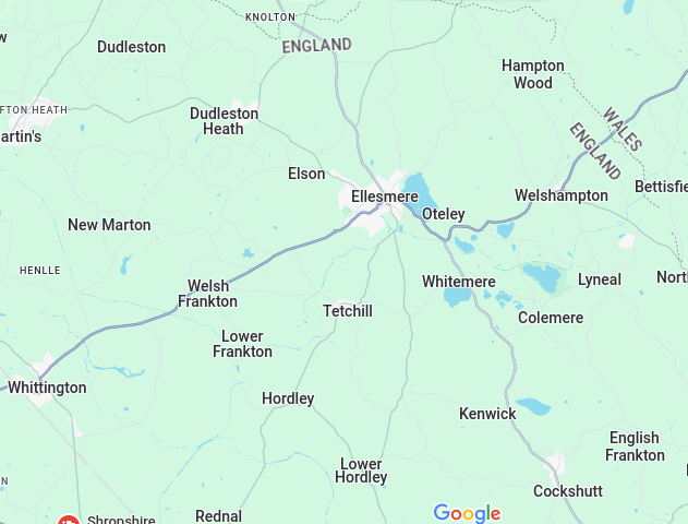 Ellesmere, Shropshire Locksmith Location Map