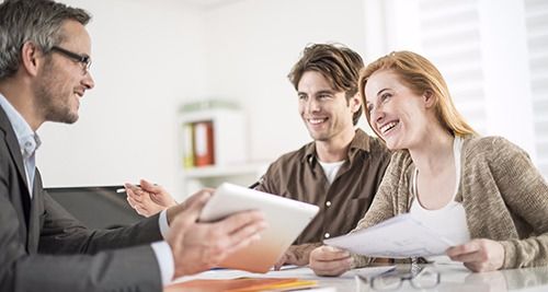 Couple in a consultation with the accounting expert in Lincoln, NE 