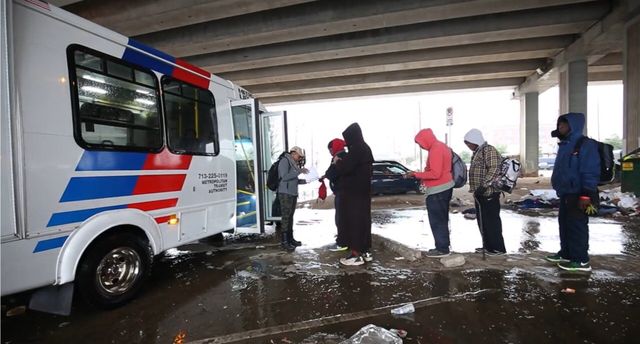 Members of Houston encampment near Minute Maid found work related