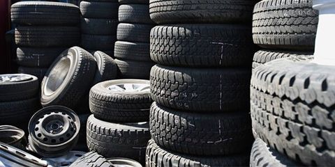 Scrap tires in junkyard — Auto Parts in Joliet, IL