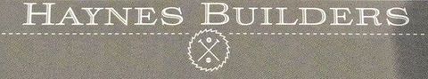 A logo for haynes builders with a cross on it