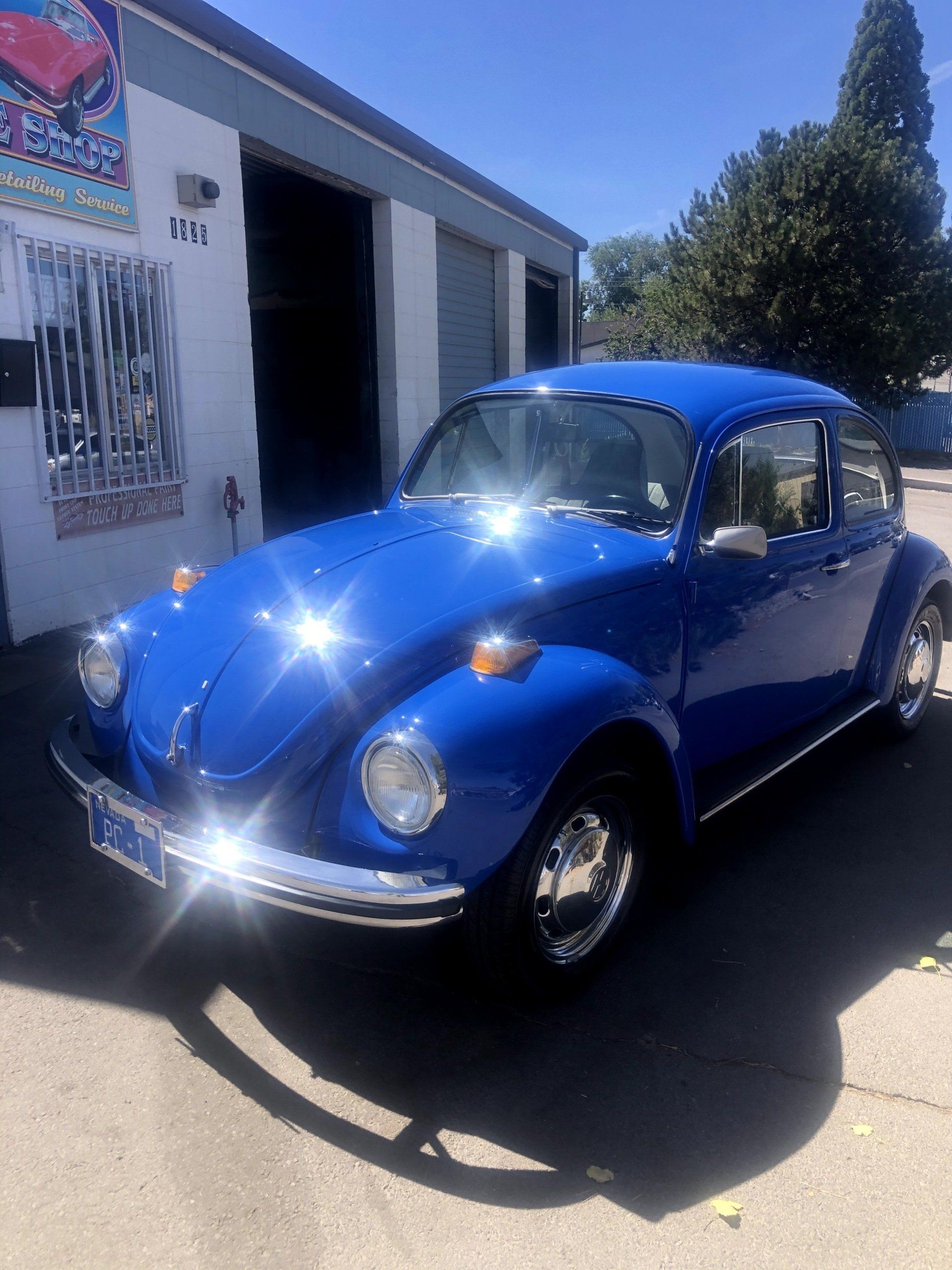 Blue Volkswagen Beetle — Sparks, NV — Sam’s Sparkle Shop