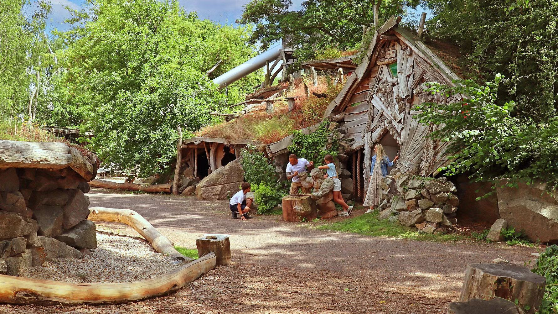 Holzhütte im Freizeitpark