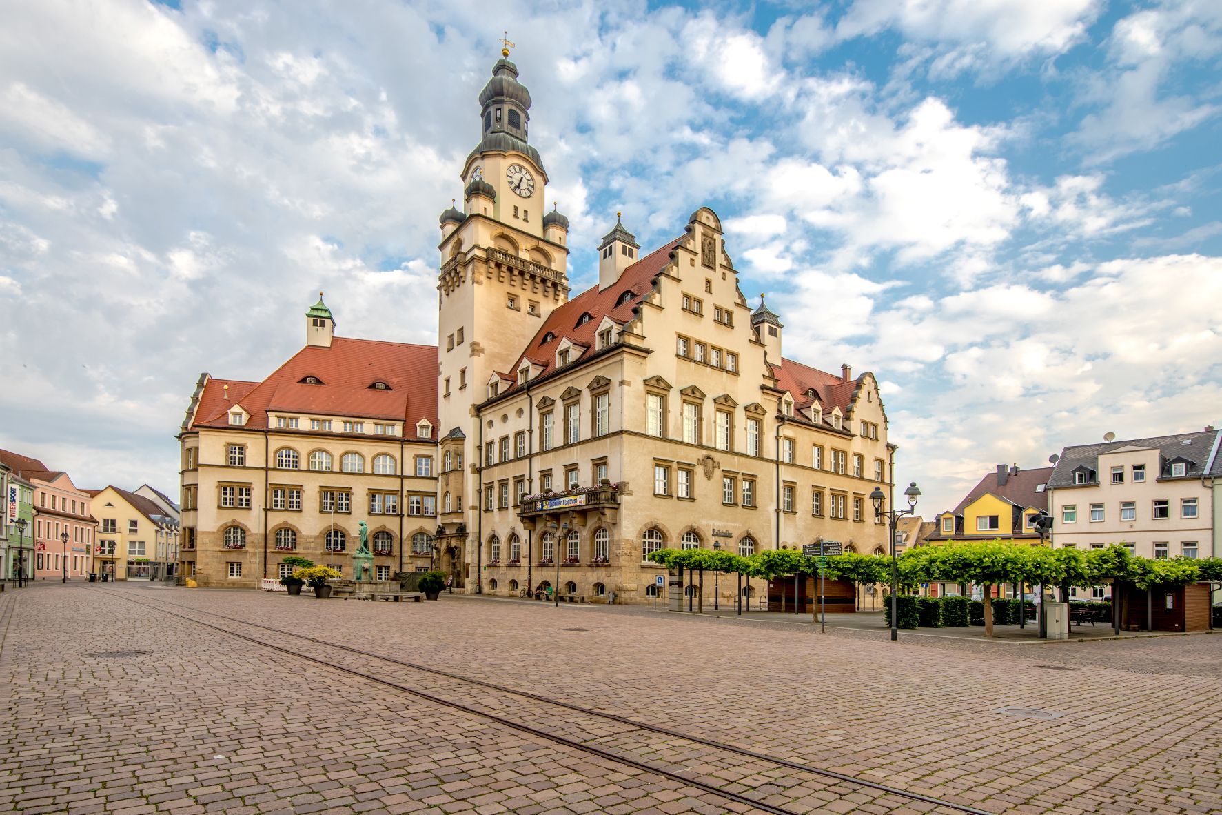 Blick auf das Rathaus in Döbeln