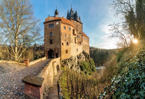 Blick auf Burg Kriebstein