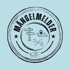 Logo für Mängelmelder mit Schild, Karte, Werkzeug und Megaphone