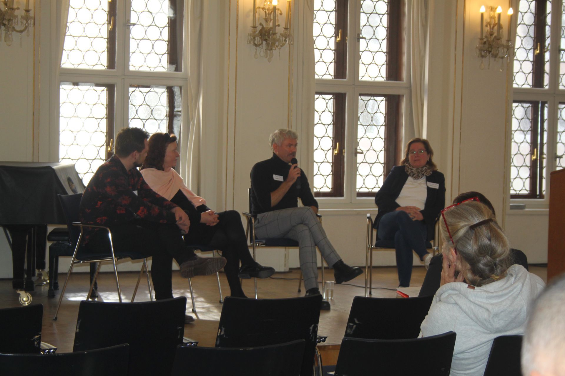 Die Podiumsdiskussion mit Tim Mosig, Romana Liebscher, Frank Dietze und Dr. Susanne Schulze