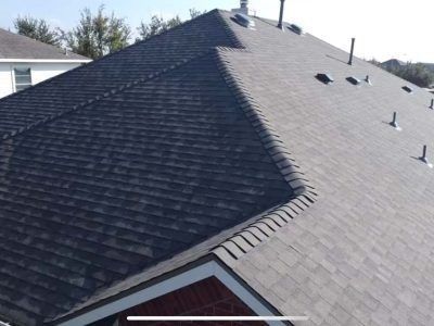 A roof with a lot of shingles on it