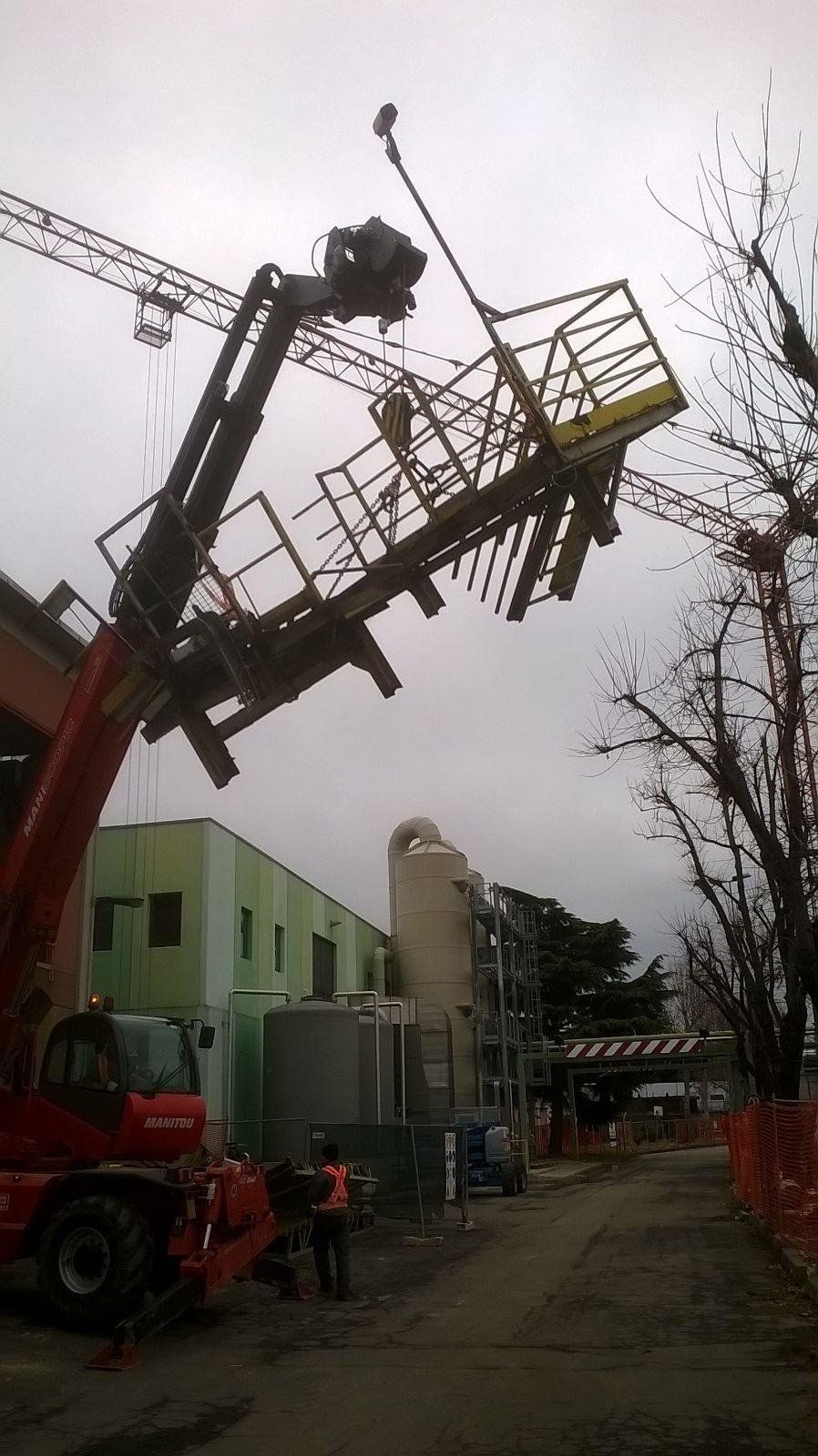 demolizione impianto in ferro