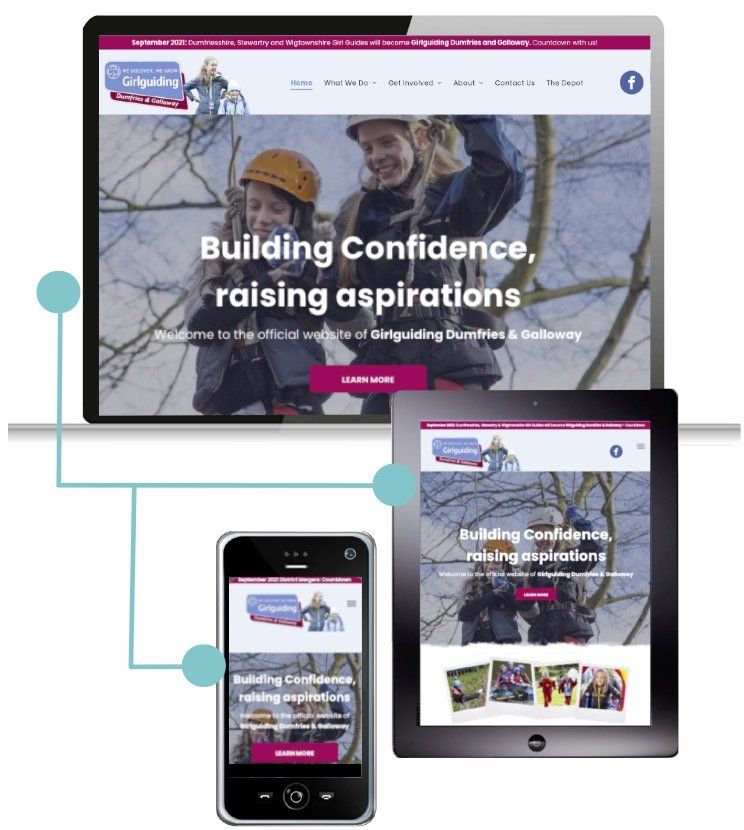 Girlguiding Website example for Bradford website developers Great Value Websites