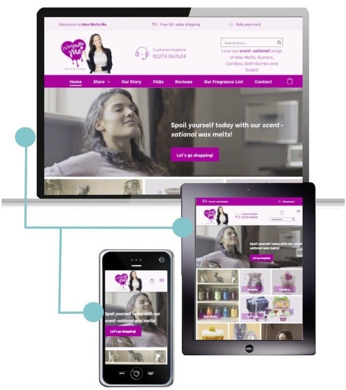 Wax Melts Me Website developers Bradford West Yorkshire