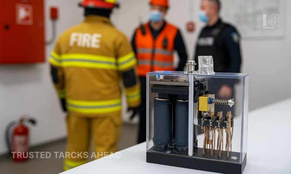 Fail-safe railway relay supporting emergency response and safety-critical signaling operations