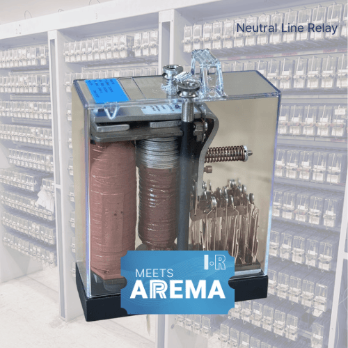 Fail-safe railway relay B1  installed in the signaling system panel for train control applications