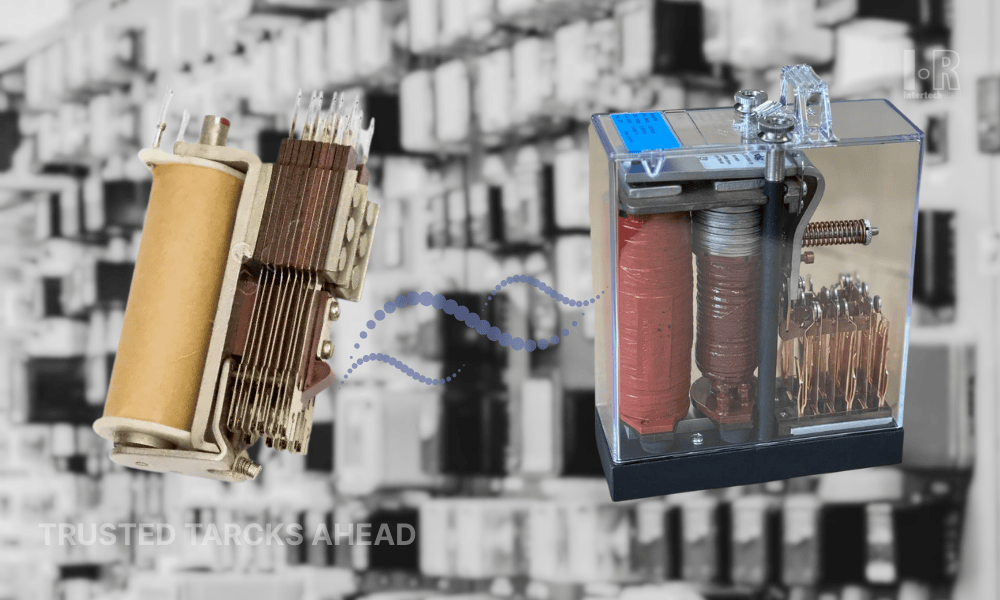 An older relay next to its modern fail-safe successor — a clear look at how signaling technology has