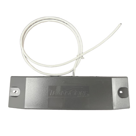 A green electronic device with a white cord attached to it