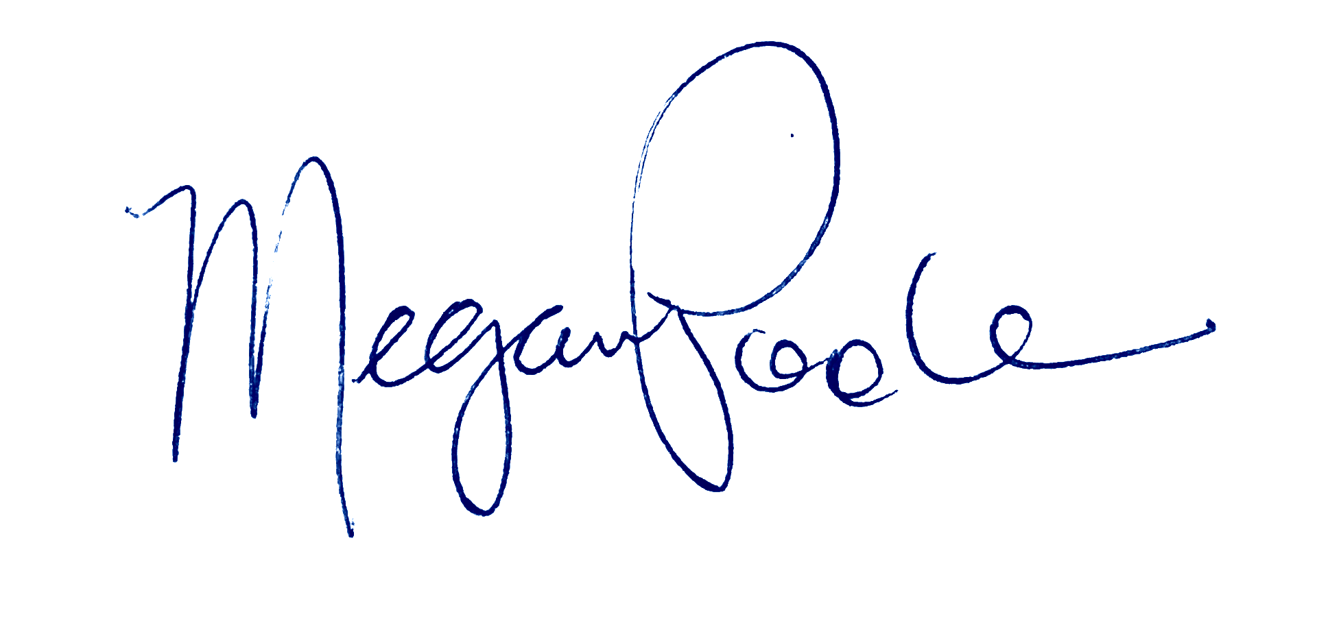 Hand written signature of Megan Poole