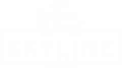 Skyline West white logo.