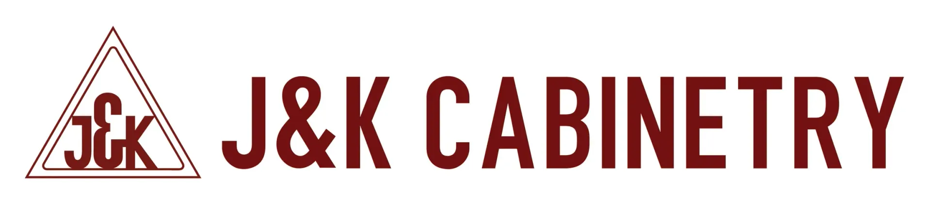 A logo for j & k cabinetry is shown on a white background