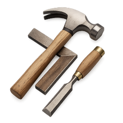A house is being built with a wooden frame.