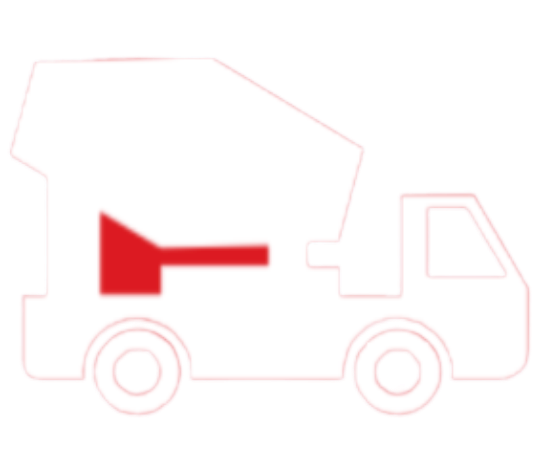 A drawing of a truck with a red arrow pointing to the right.