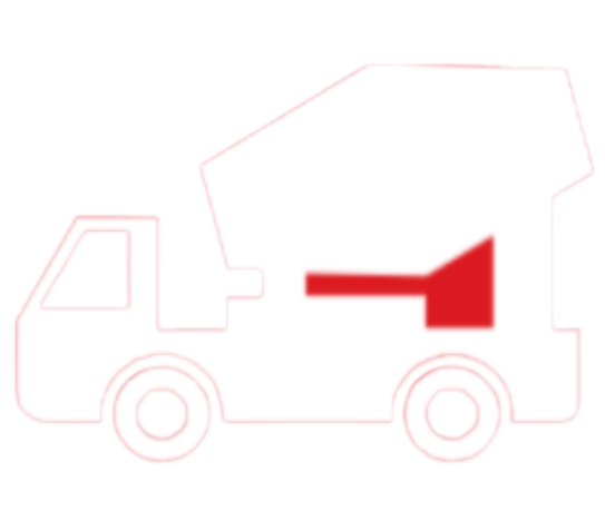 A drawing of a truck with a red arrow pointing to the back.