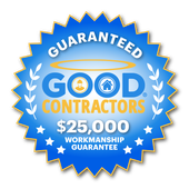 A blue starburst seal for 