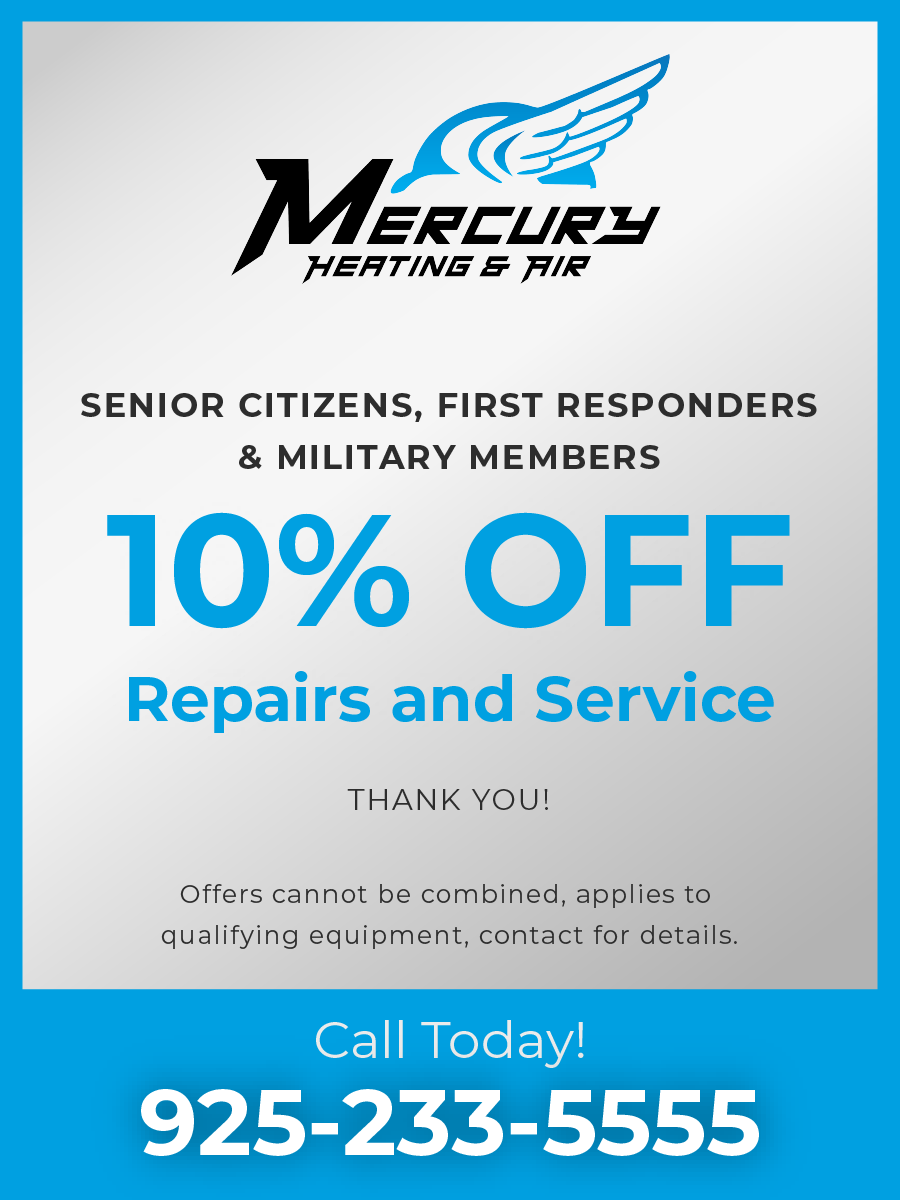Mercury HVAC Promotion special offer senior first responder military discount