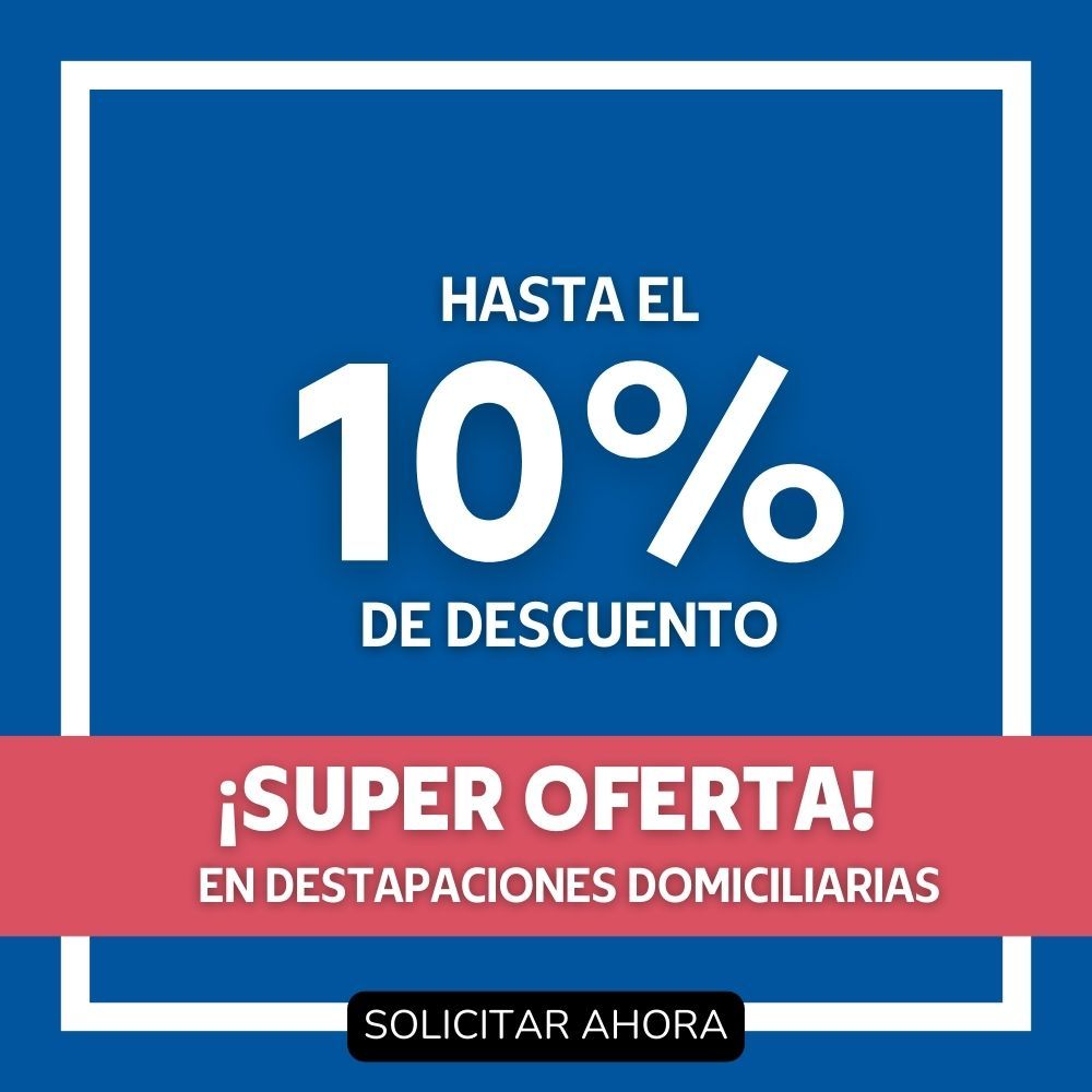 Hata 10% de descuento en destapaciones domiciliarias