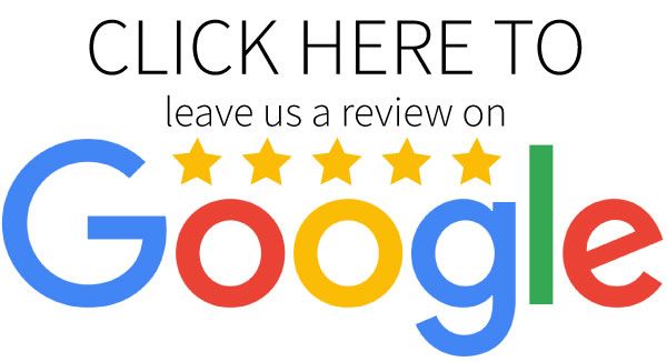 A google logo that says `` click here to leave us a review on google ''