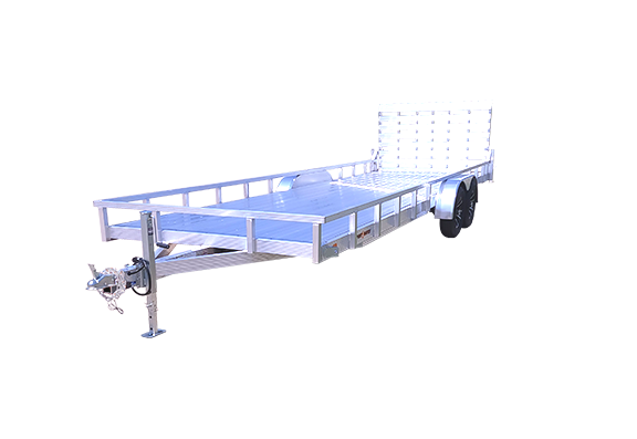 all terrain tire on aluminum utility trailer