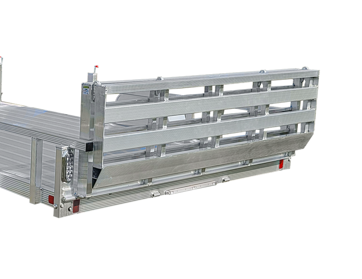 folding rear ramp utility trailer aluminum