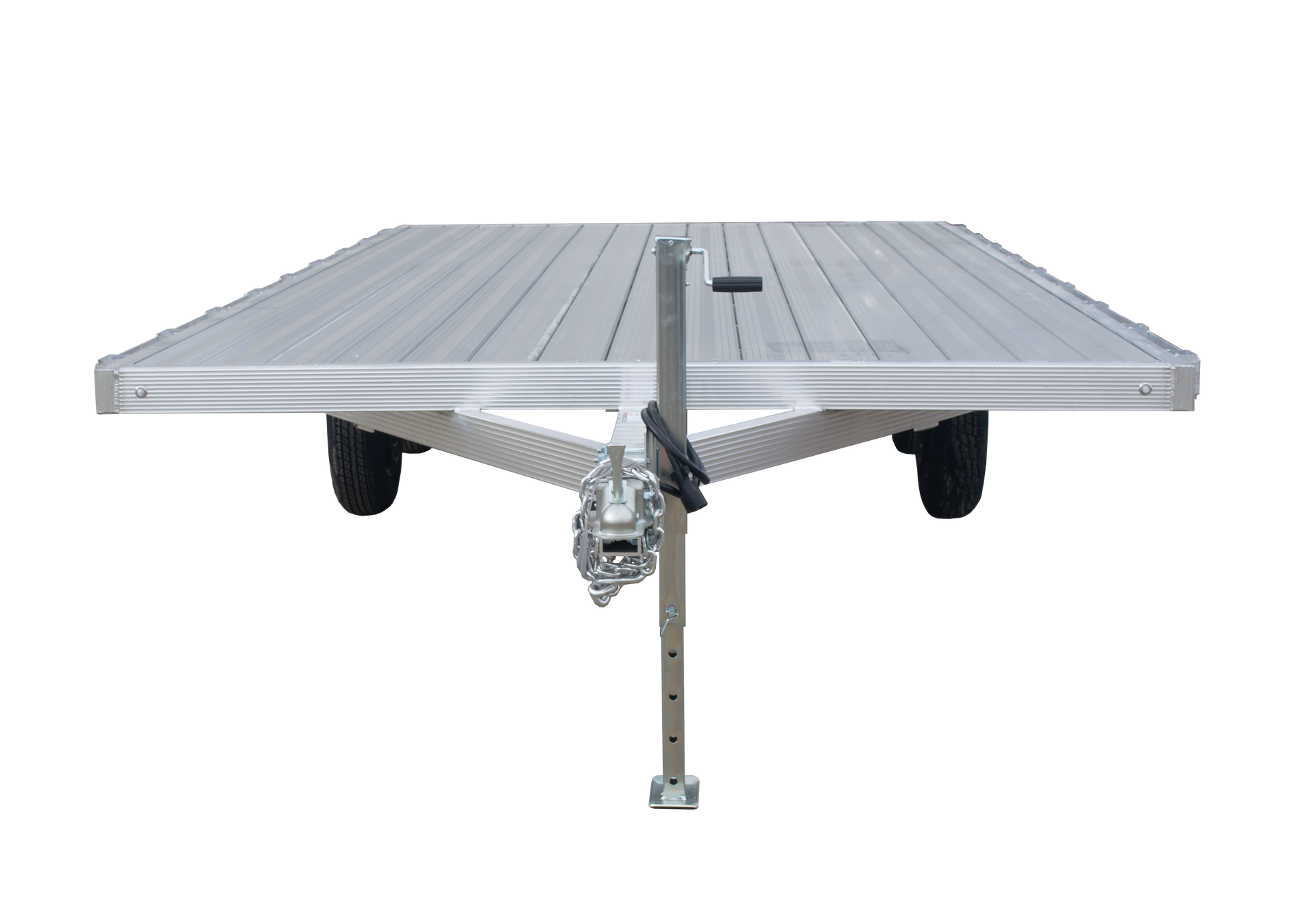 wood deck flat bed trailer