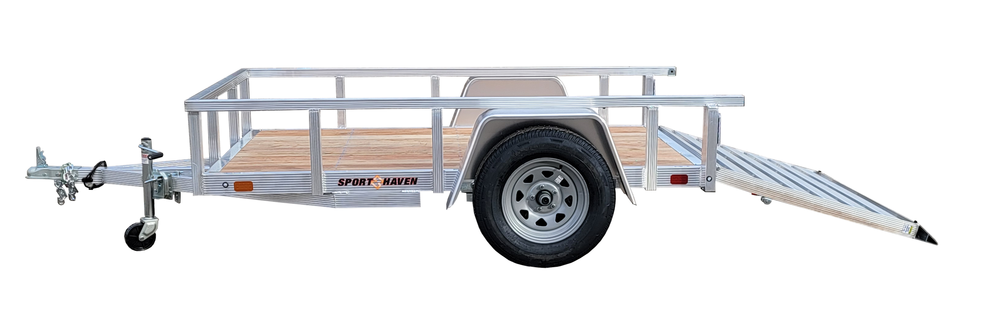 utility trailer with wood deck