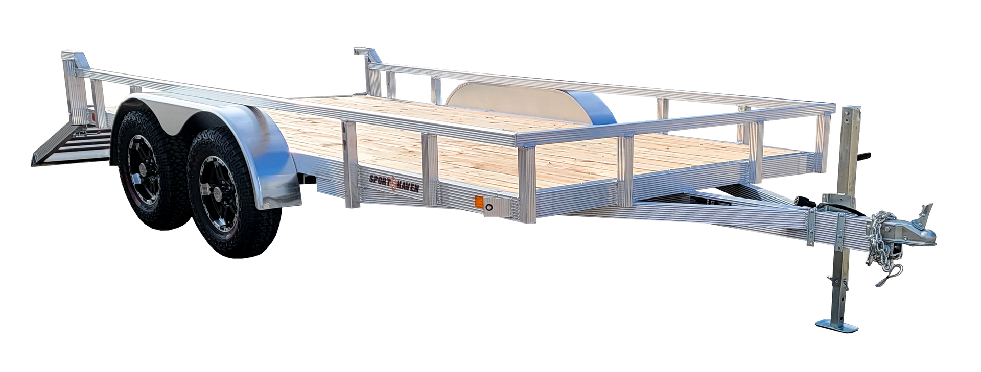 7 x 14 wood deck aluminum utility trailer