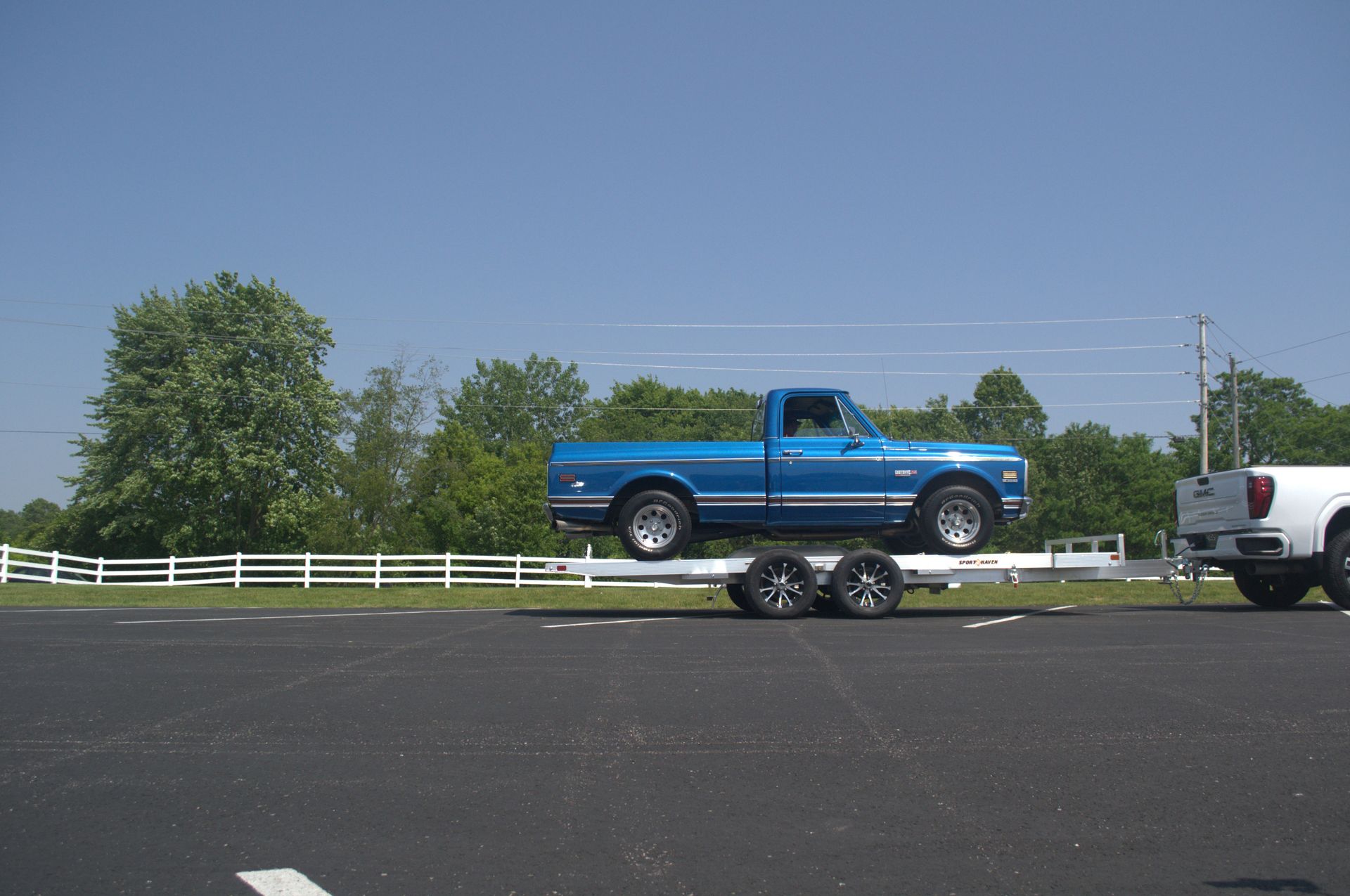 Loaded Truck on Sport Haven Car Hauler