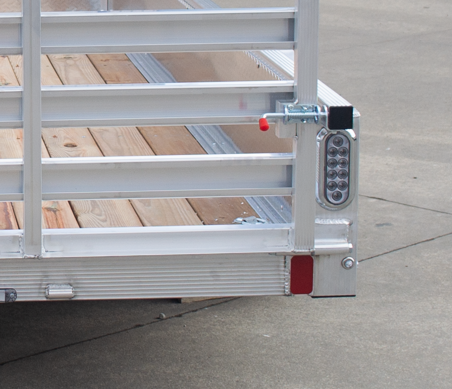 spring loaded latch on aluminum ramp sport haven trailer
